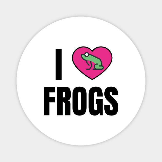 I Love Frogs Magnet by QCult